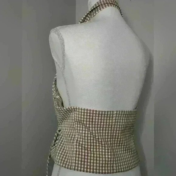 Zara Tan and White Halter Vest - Picture 8 of 9